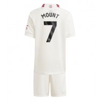 Camiseta Manchester United Mason Mount #7 Tercera Equipación para niños 2023-24 manga corta (+ pantalones cortos)